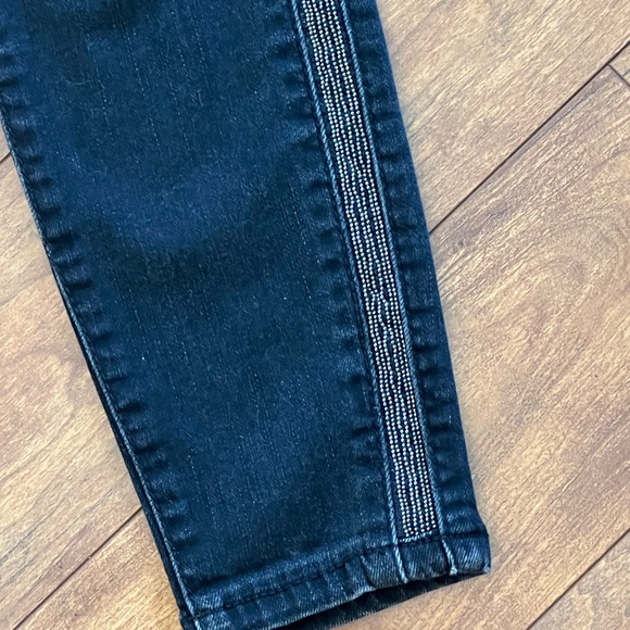 Mossimo Black High Rise Jegging Jeans with Beaded Tuxedo Stripe, Size 0/25 - Picture 3 of 10